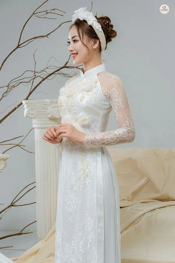 may áo dài cưới đẹp