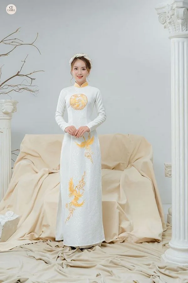 áo dài thêu tay đẹp 7