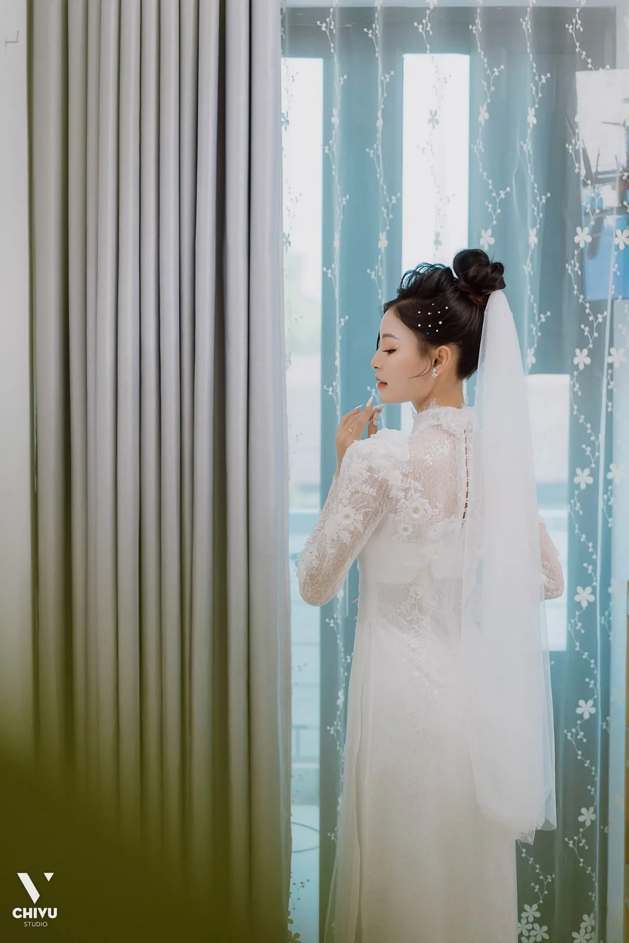 May đo váy cưới cô dâu Á khôi Thu Huyền (18)