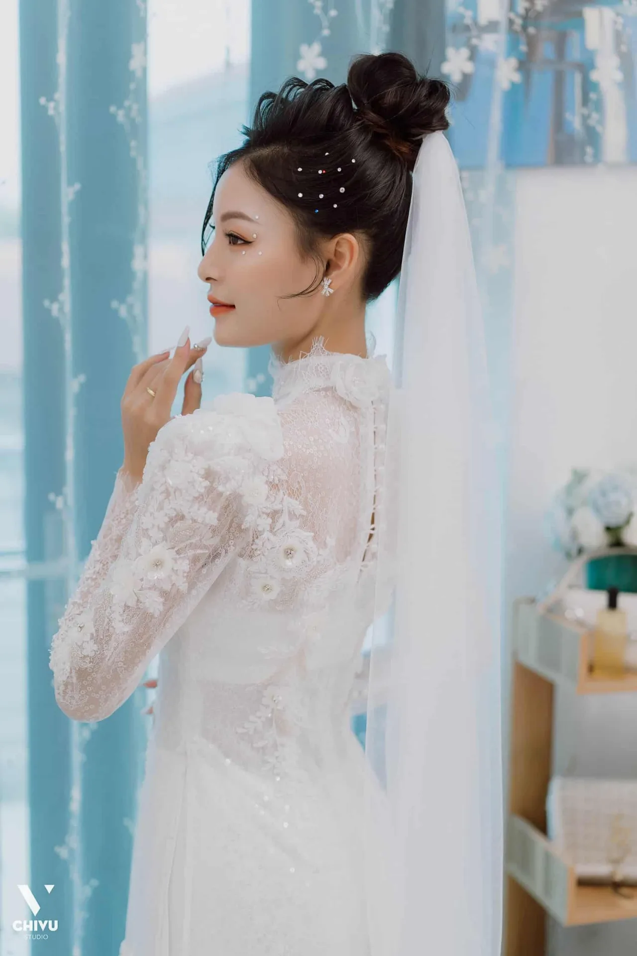 May đo váy cưới cô dâu Á khôi Thu Huyền (19)