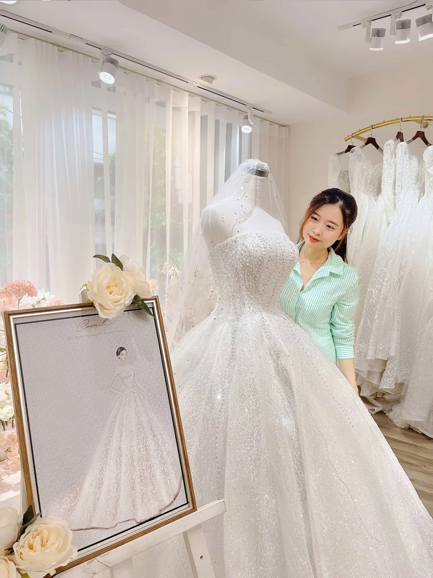 Thiết kế may đo váy cưới cô dâu Quỳnh Trang (6)