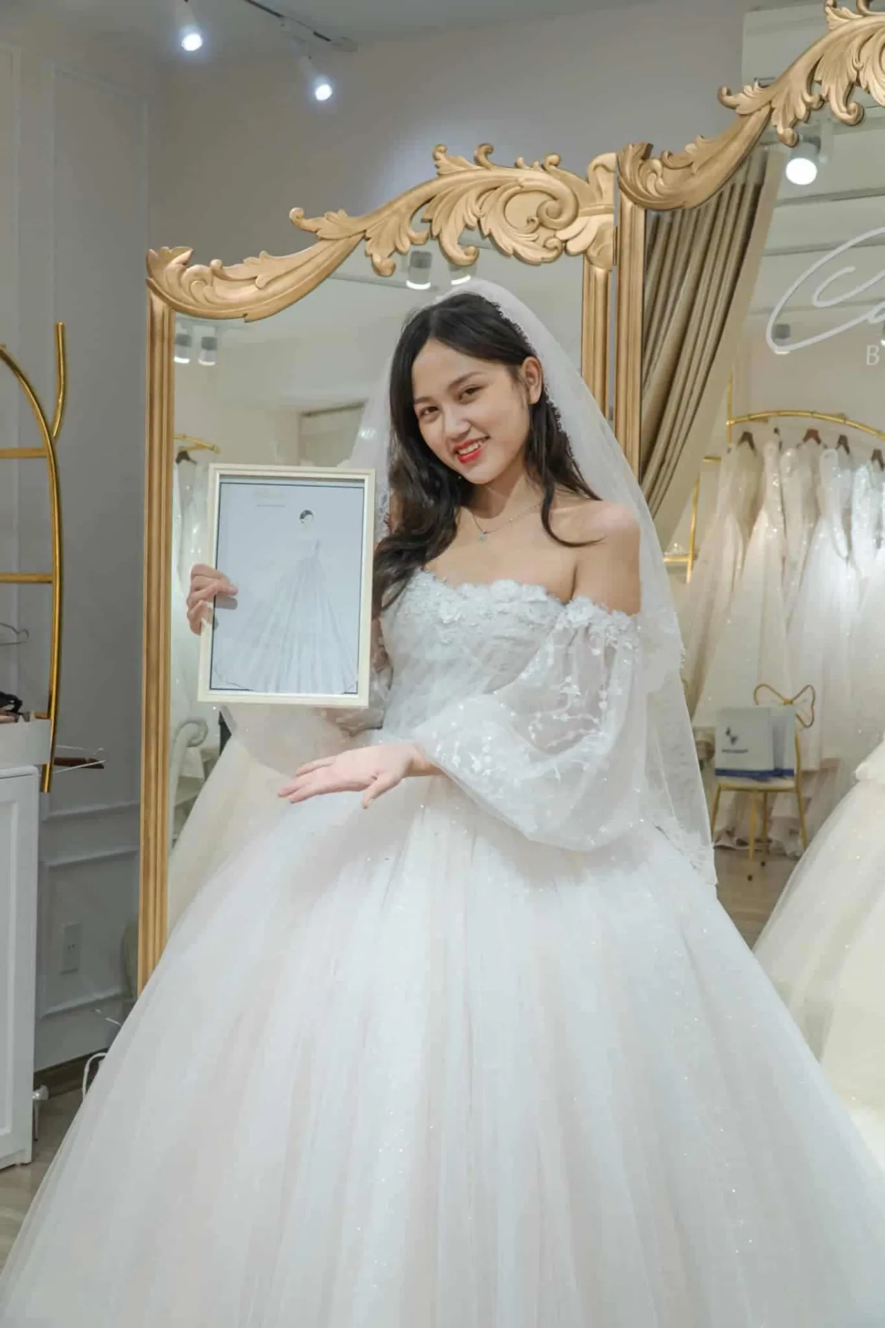 Thiết kế may đo váy cưới cô dâu Thu Trang (2)
