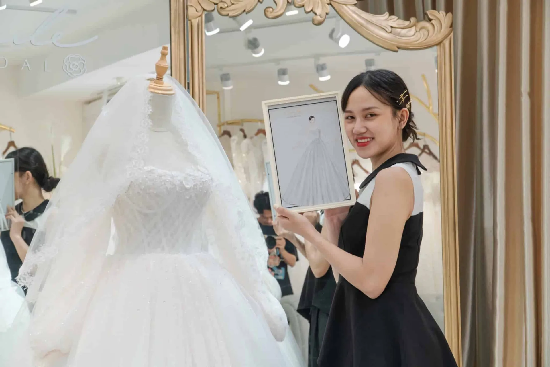Thiết kế may đo váy cưới cô dâu Thu Trang (4)
