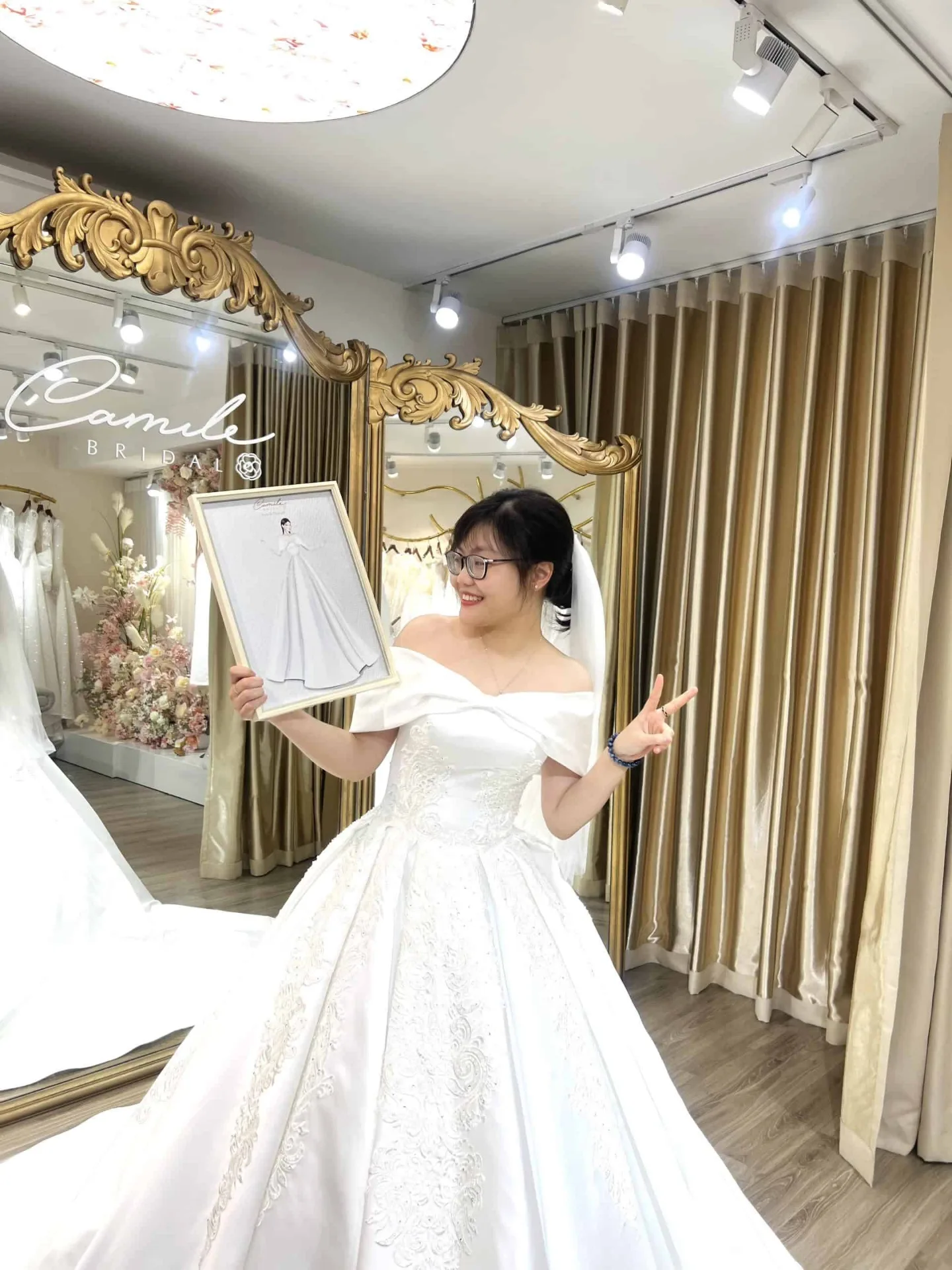 Thiết kế may đo váy cưới cô dâu Thùy Linh (6)