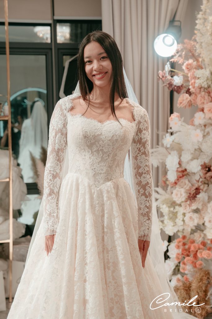 Custom-Made Bridal Gown for Bride Cindy Hà My