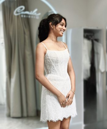 Custom-Made Wedding Mini Dress for Bride Kirthana Shankari 2026