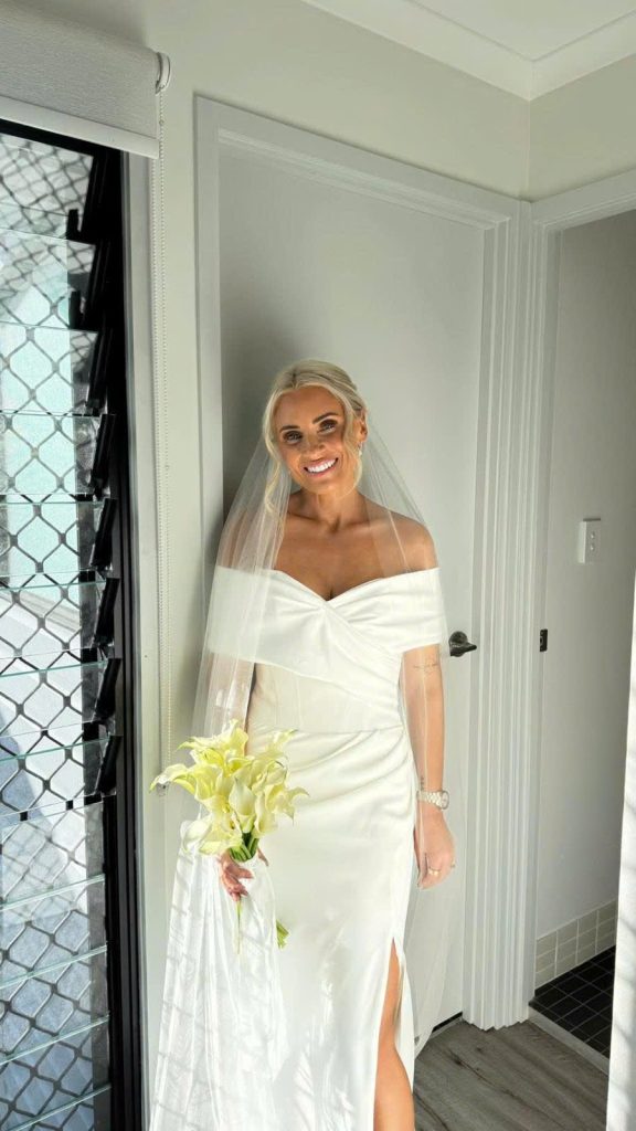 Custom made wedding dress for bride Kylie