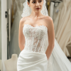 Custom made wedding dress for bride Kate Linn