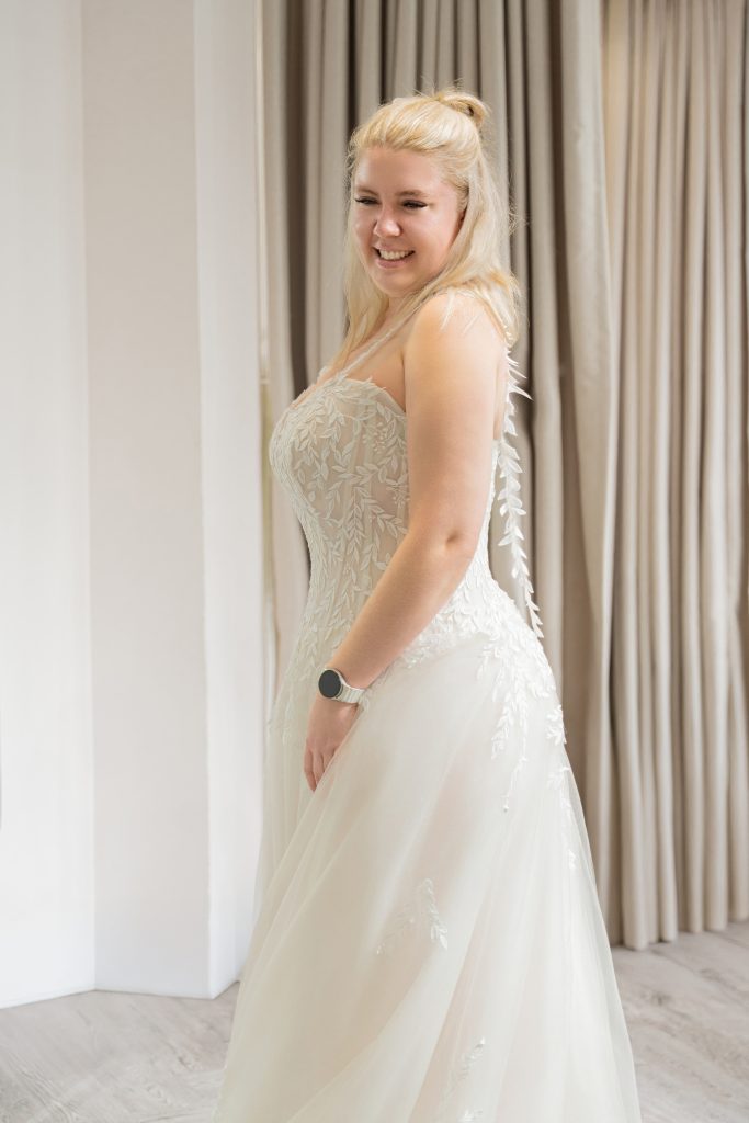 Custom made Wedding dress for bride Bronwyn