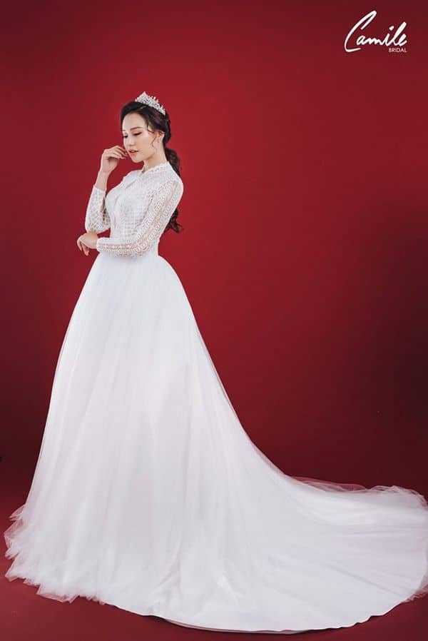 váy cưới 17 Mẫu váy cưới đẹp, sang trọng theo xu hướng váy cưới 2021