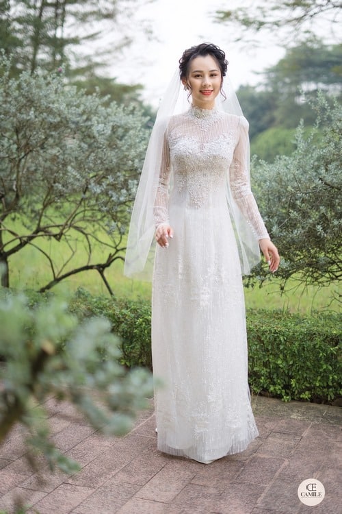 Áo Dài Cưới 1 Váy cưới Thiết Kế Cao Cấp đẹp nhất 2021