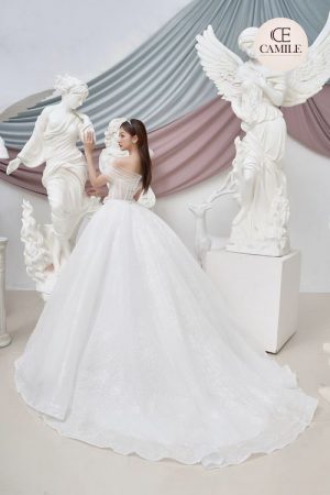 VÁY CƯỚI LUXURY CLASSIC 2021 01.Camile Bridal- Váy cưới Thiết Kế Cao Cấp 2021