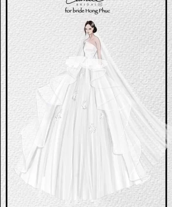 May đo váy cưới cô dâu Olivia Ngo