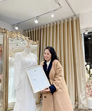 Thiết kế may đo váy cưới cô dâu Lưu Hoàng Anh