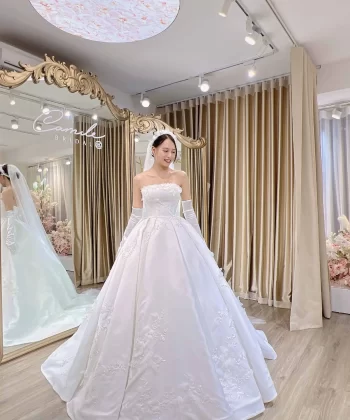 Thiết kế may đo váy cưới cô dâu Minh Ngọc