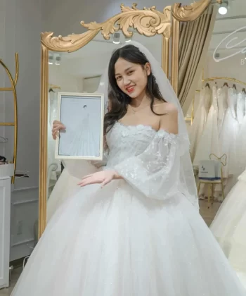 Thiết kế may đo váy cưới cô dâu Thu Trang