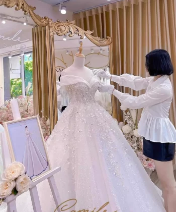 Thiết kế may đo váy cưới cô dâu Tô Lan Phương