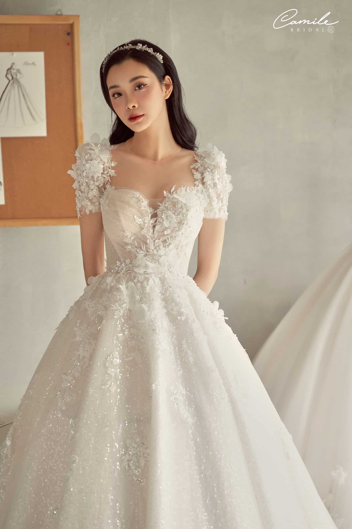 10 mẫu váy cưới đẹp, sang trọng giá chỉ dưới 900K Bống Maxishop