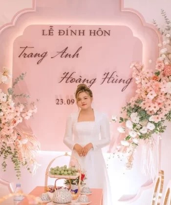 Thiết kế cho thuê váy cưới bigsize cho cô dâu Trang Anh