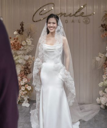 Thiết kế may đo váy cưới cô dâu Trung Anh