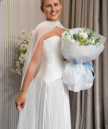 Custom-made wedding gowns for Bride Celina